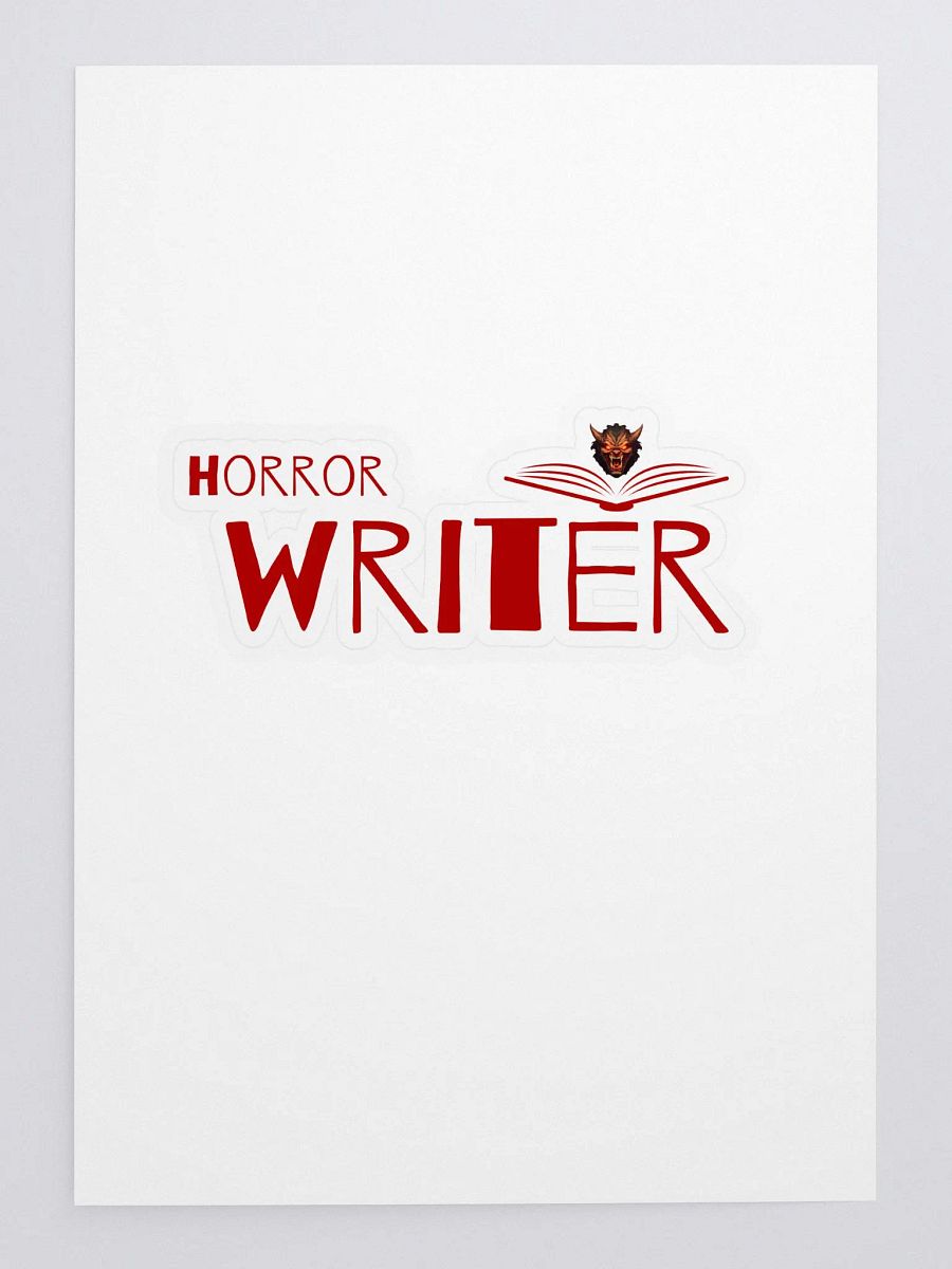 Horror Writer Monster Sticker - red text product image (3)