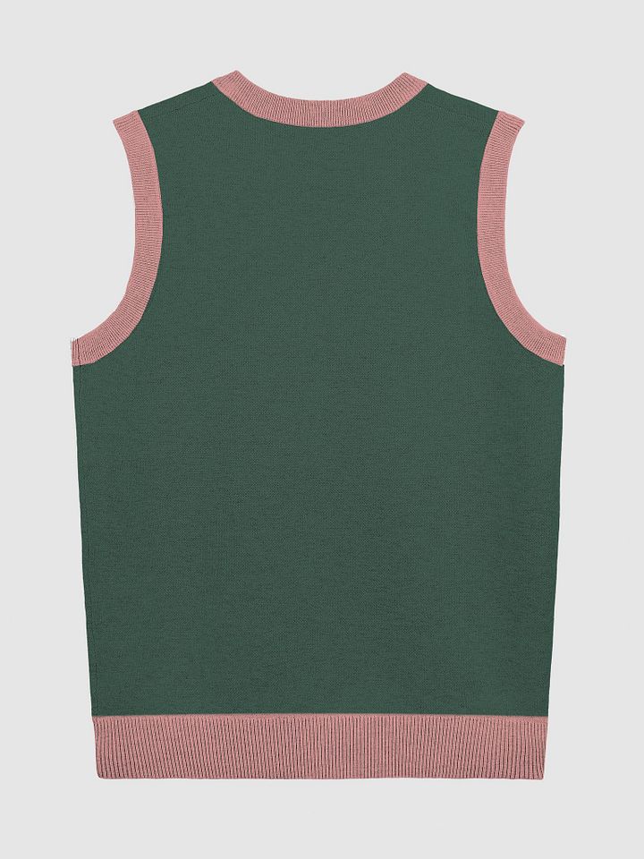 *not* mentally linear. (lg. lined design, pink and green) knitwear vest product image (6)