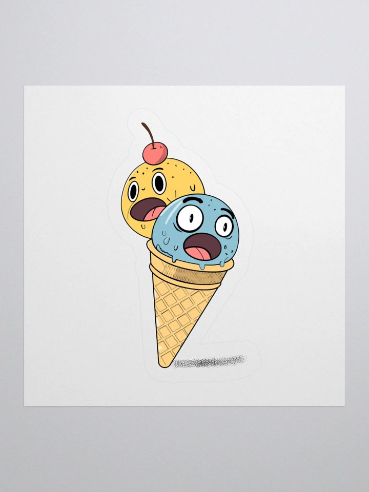 Double Scoops Surprise Kiss Cut Stickers product image (2)