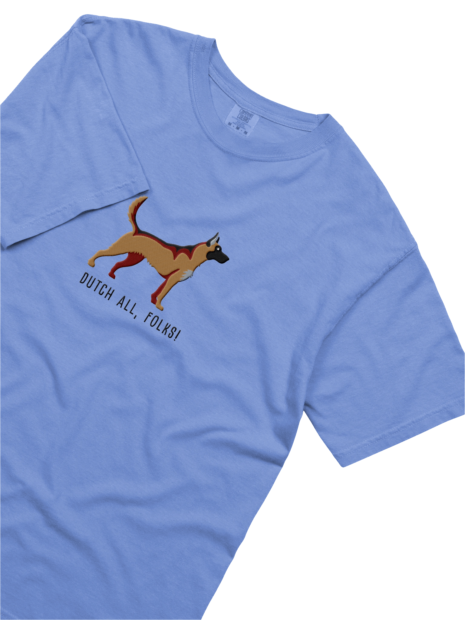 Dutch All, Folks! T-Shirt(Embroidered) of a Dutch Shepherd(Tan) product image (26)