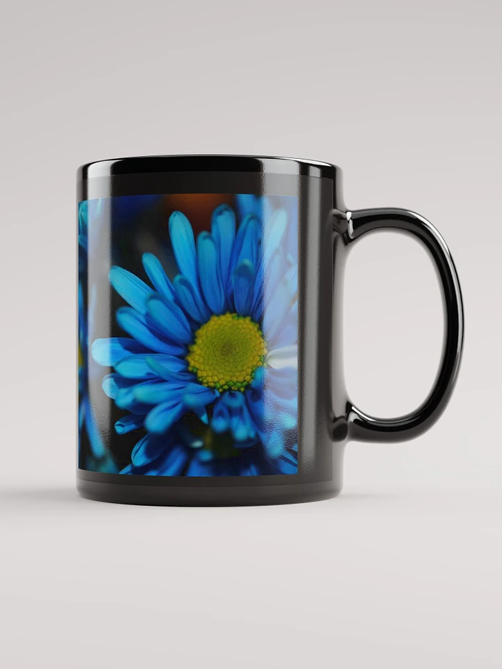 Blue Daisy Black Coffee Mug product image (1)