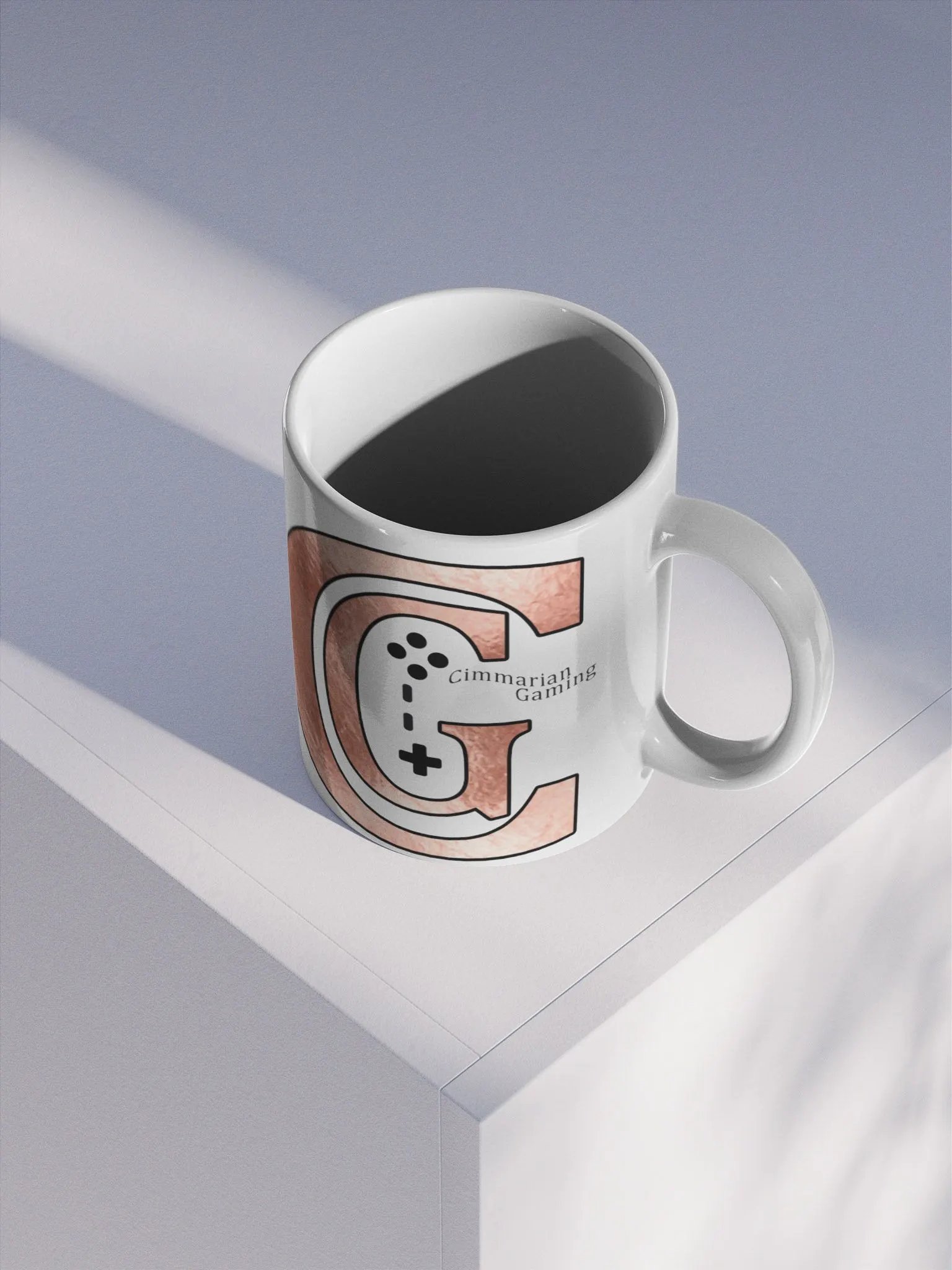 Cimmarian Gaming Rose Gold Logo Mug product image (3)