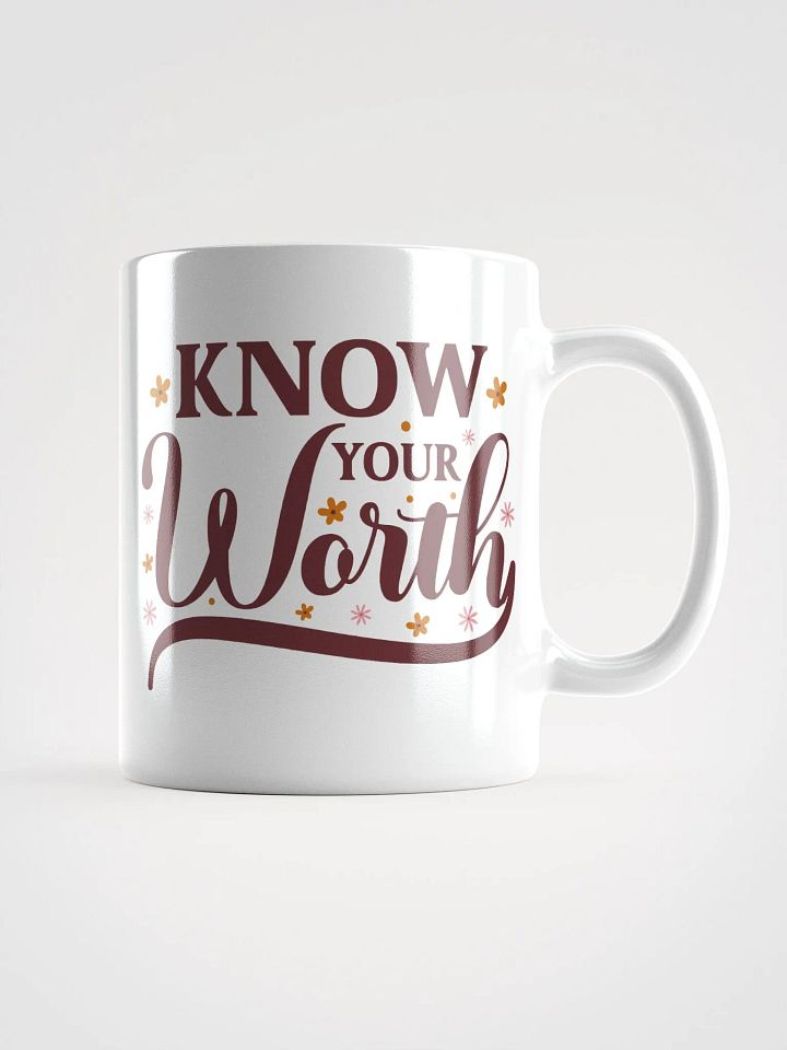 Floral Know Your Worth Mug product image (1)