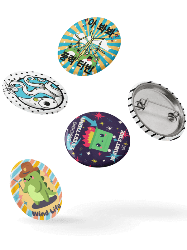 Kawaii Wind Pins Set product image (2)