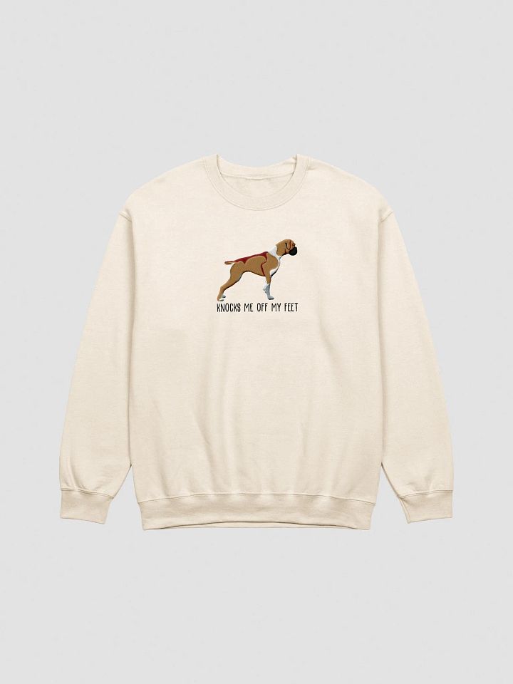 Knocks Me Off My Feet Sweatshirt (Embroidered) of a Boxer product image (13)