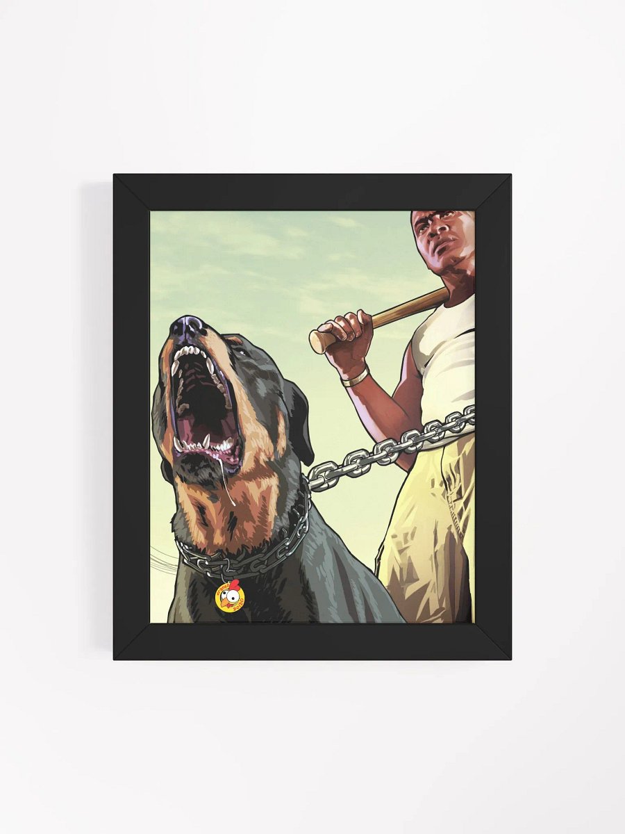 Pôster Fosco emoldurado de Alta Qualidade - Franklin e Chop (GTA V) product image (4)