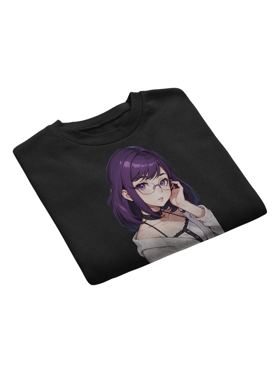 (Purple WAIFU) K Crop Sweatshirt product image (7)