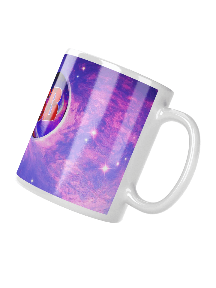 White Glossy Mug W. Background & Logo product image (2)