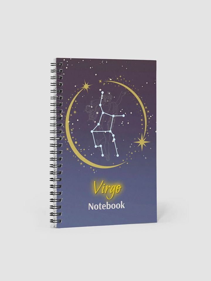 Personalized Virgo Zodiac Spiral Dotted Notebook Journal – Starry Constellation Gift for Astrology Lovers, Birthday, Valentine, Christmas, Horoscope, Celestial, Moon, Stars, Stationery, Sketching product image (1)
