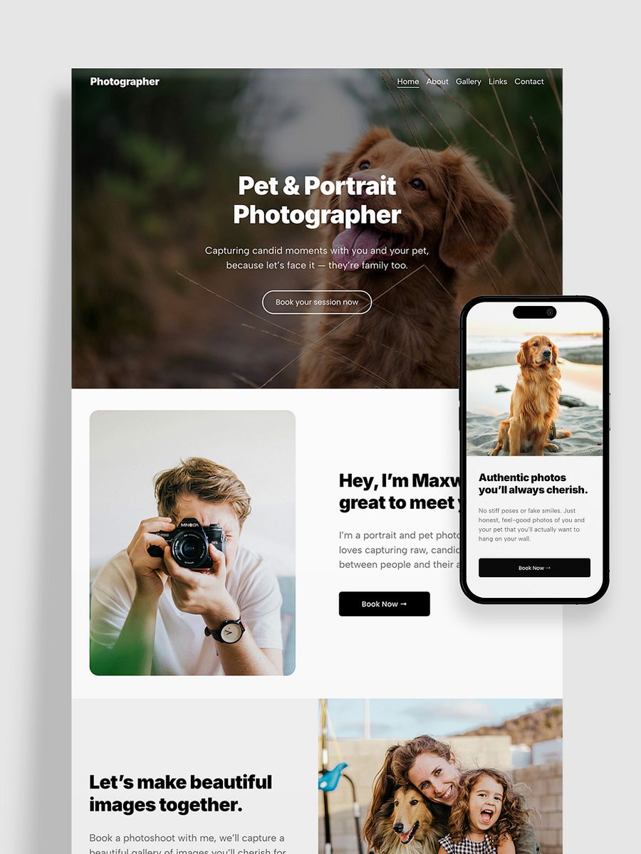 Photographer Website Template product image (7)