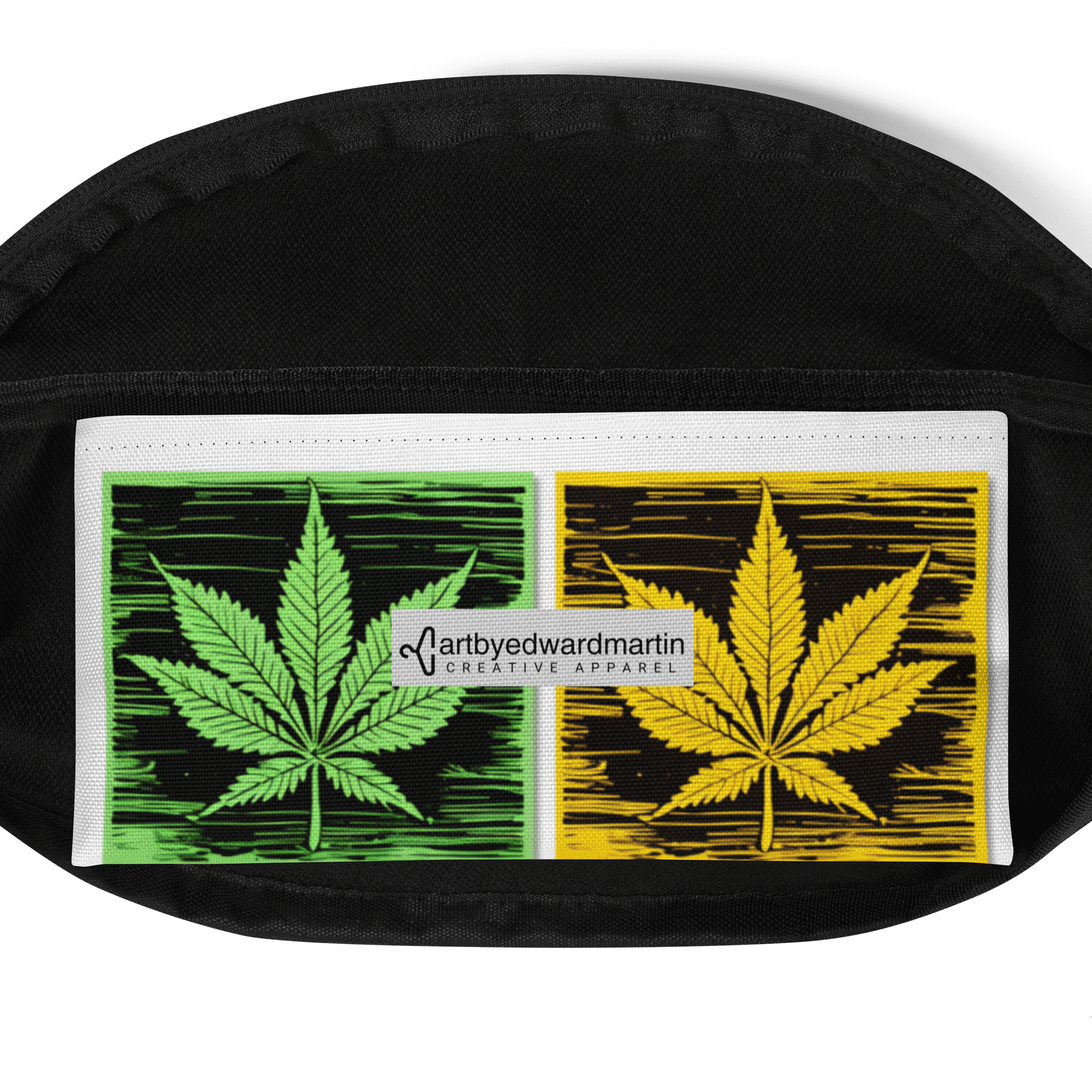 Colorful Leaf Grid All-Over Print Fanny Pack product image (5)