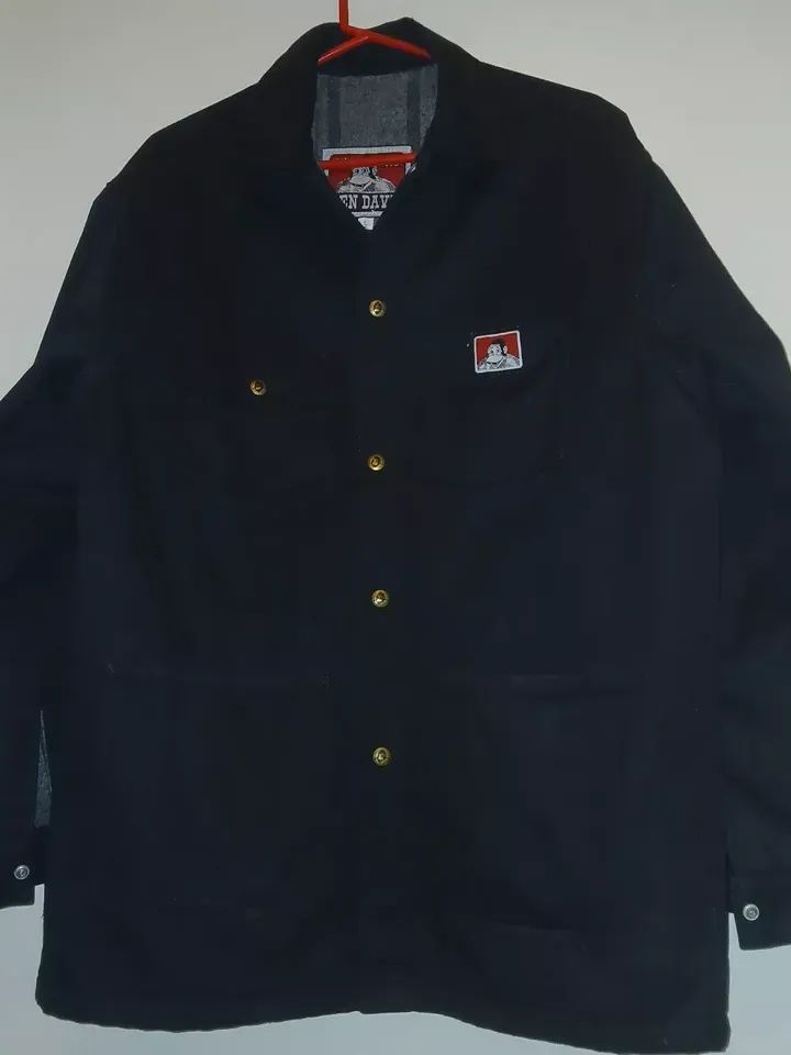 Vintage Med Ben Davis UNION MADE Snap Blanket Lined Chore Coat Jacket Gen1 SizeL product image (5)