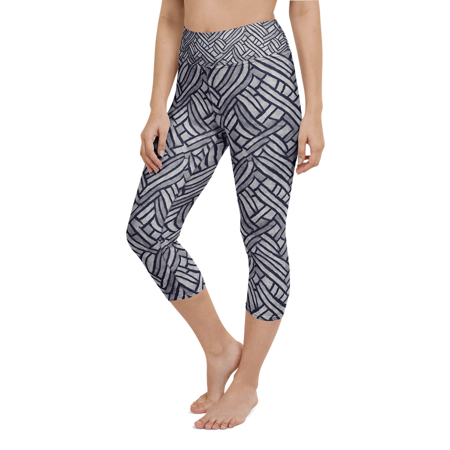 Grey Rectangles Capri Leggings product image (6)