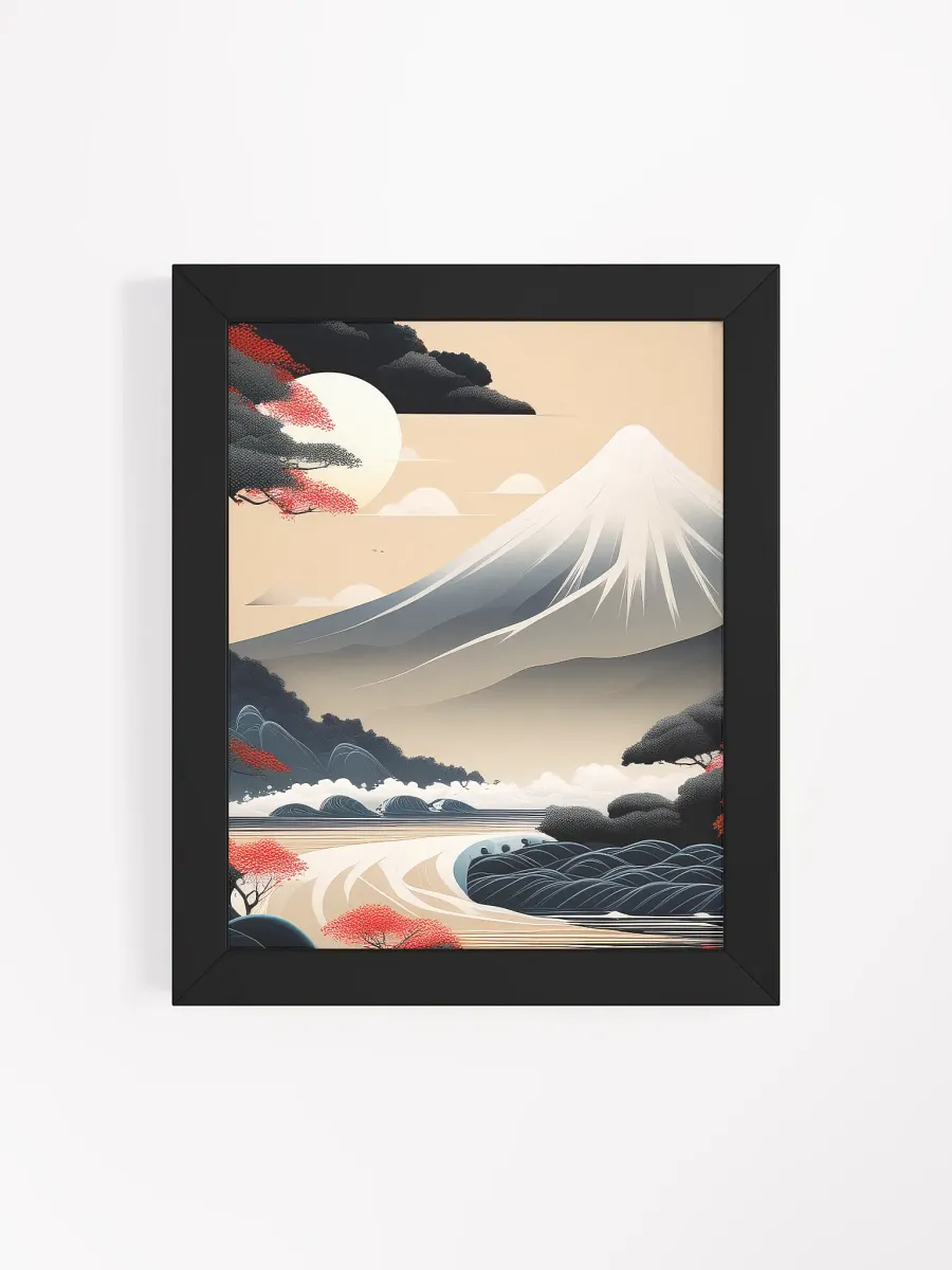 Japandi Art Mountain Landscape - Wall Art - Framed product image (29)