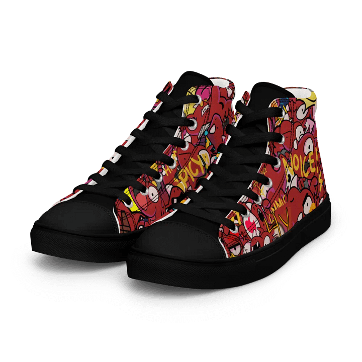 Chaos Draco Black Tongue High Top Canvas Shoes product image (1)