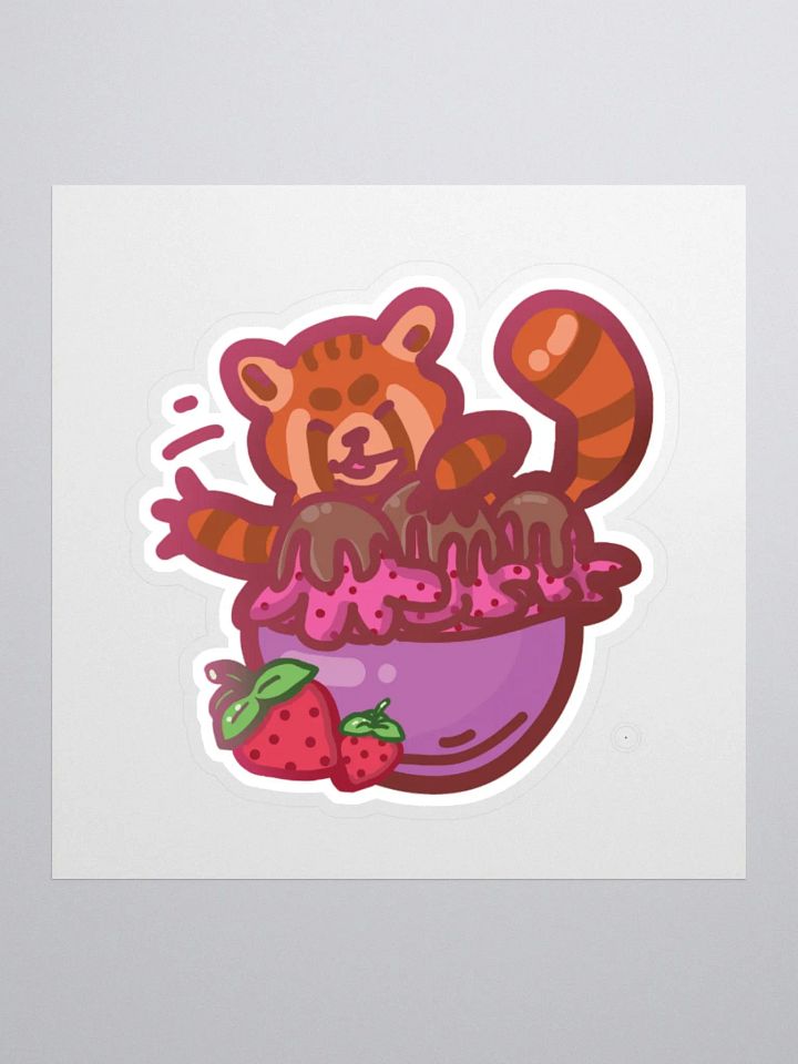Red Panda Sundae Sticker product image (1)