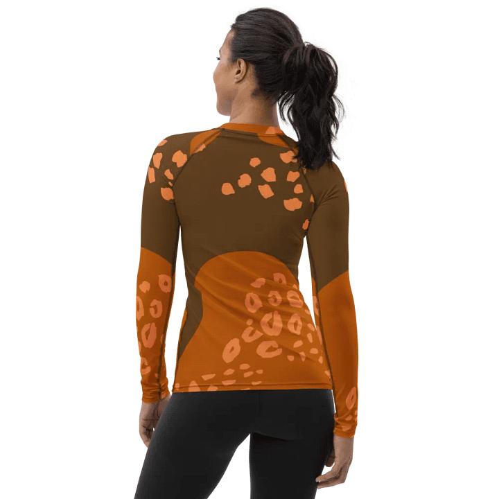 Orange Leopard Dream Women's Rash Guard product image (2)
