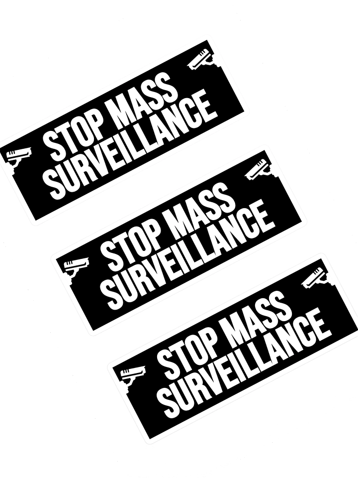 Stop Mass Surveillance Sticker Sheet product image (1)