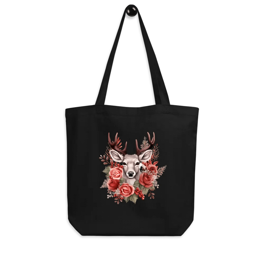 Floral Majesty Deer Tote Bag product image (7)