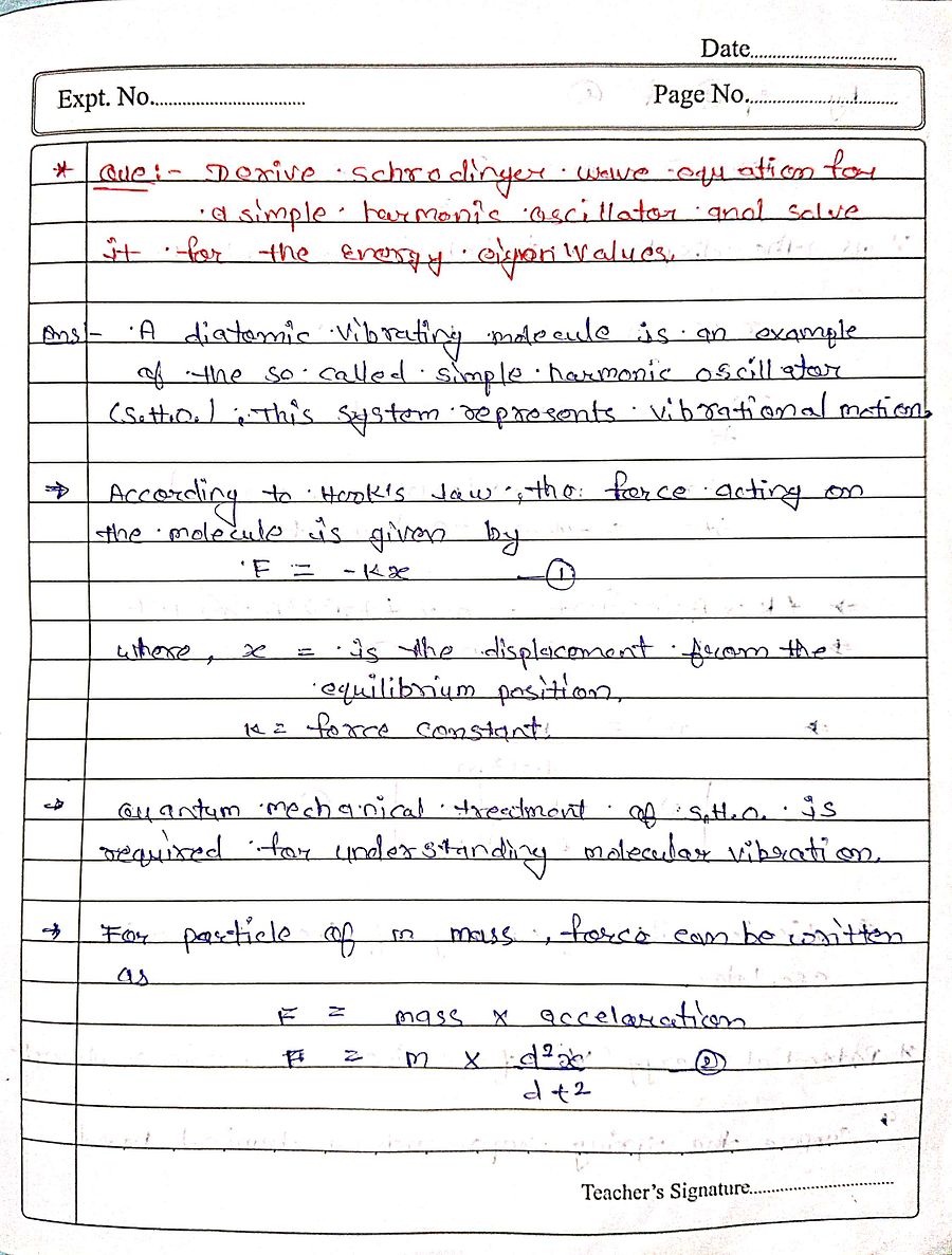 Complete Physical Chemistry | Quantum + HMOT + Thermodynamics + Chemical Dynamics | MSc Semester 1 | Handwritten Notes product image (2)