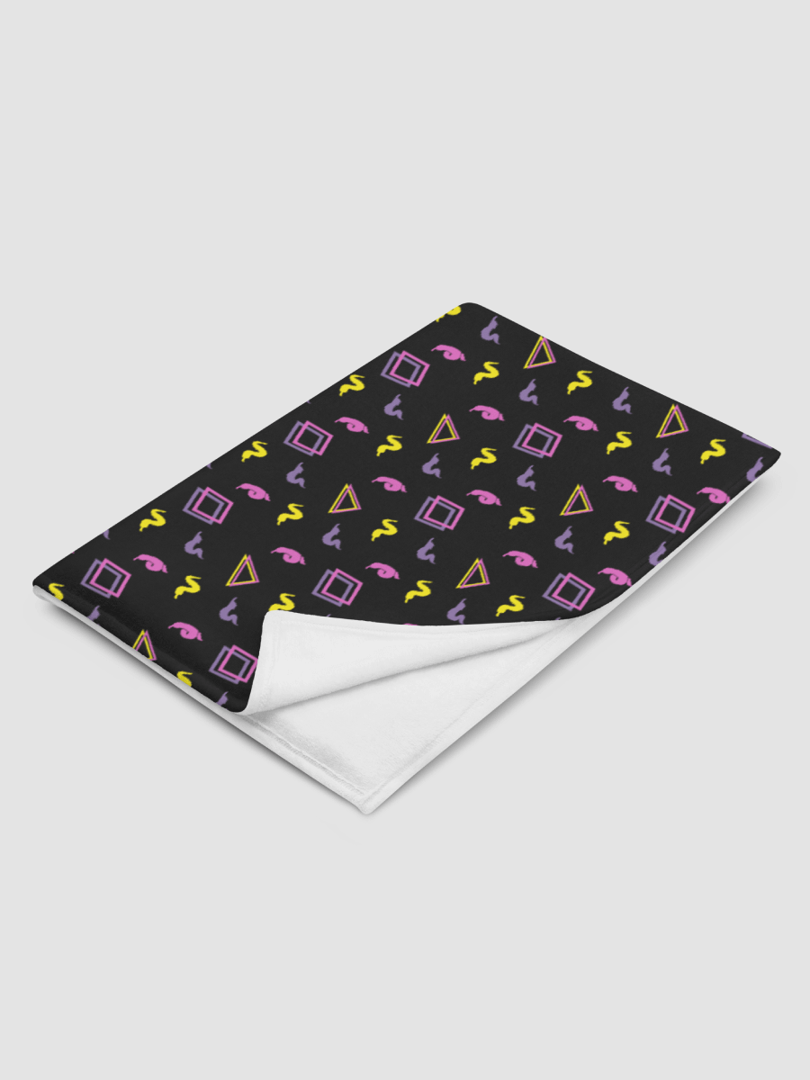 Oh Worm black pattern fleece throw blanket product image (3)