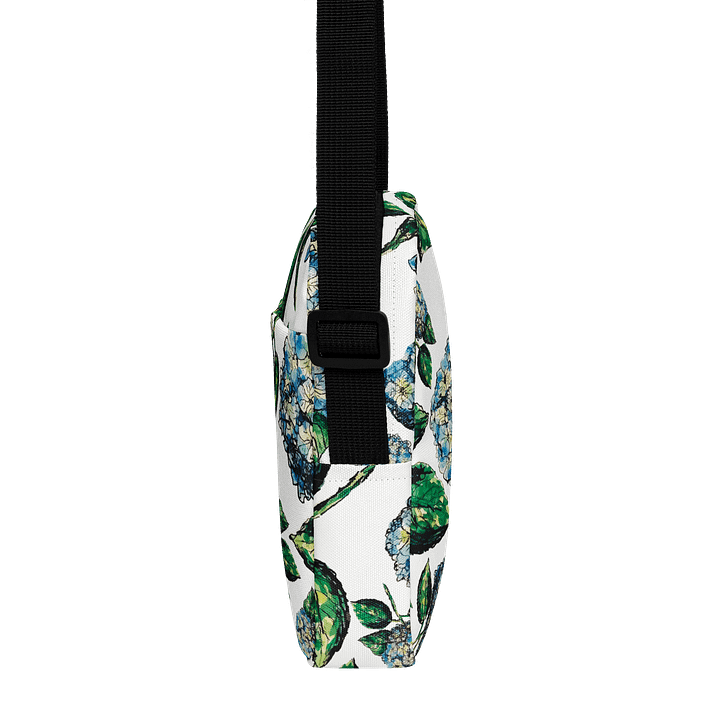 Blue Hydrangea Blooms | Crossbody Bag | by Monique Faella Designs™ | Elegant Utility for Everyday Blooming | Floral Chic Meets Coastal Function 💙🌸🎒 product image (2)
