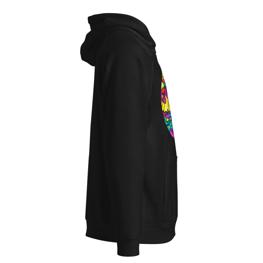 Vibrant Stained Glass Unisex Hoodie - Wave at Sunset product image (3)
