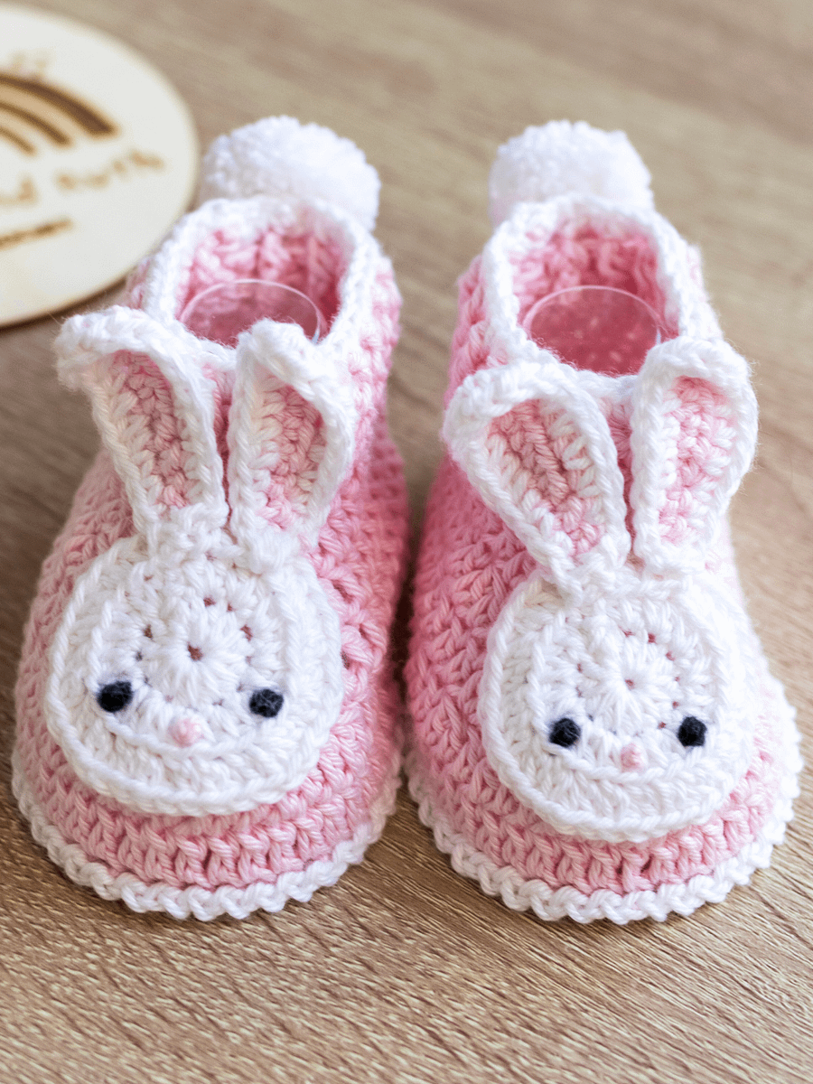 Crochet Pattern: Bunny Baby Booties product image (4)
