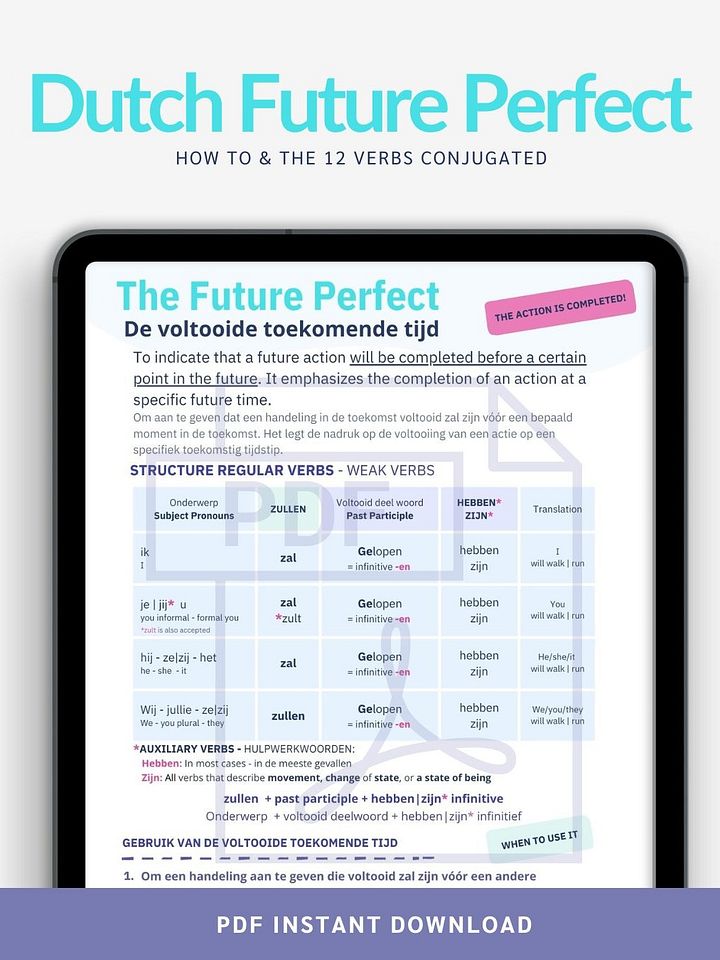 The Future Perfect Tense product image (1)