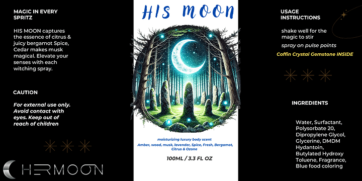 HIS MOON Luxury Body Scent product image (1)