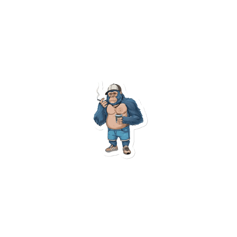 Blue Gorilla - Die-Cut Magnets