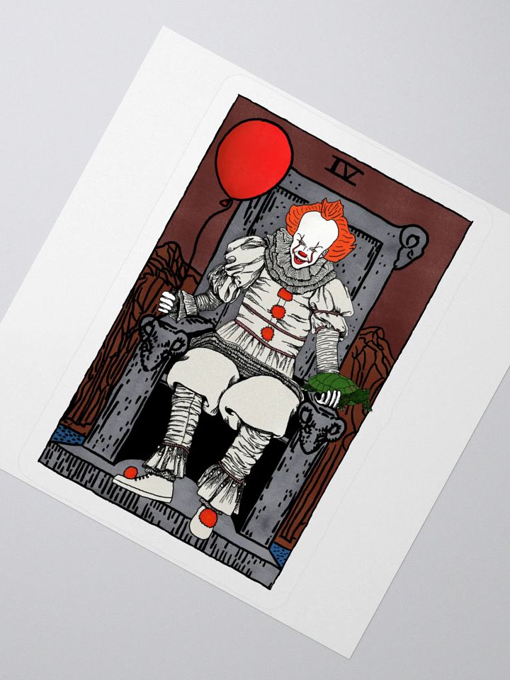 New Pennywise Emperor Tarot Card Sticker product image (2)