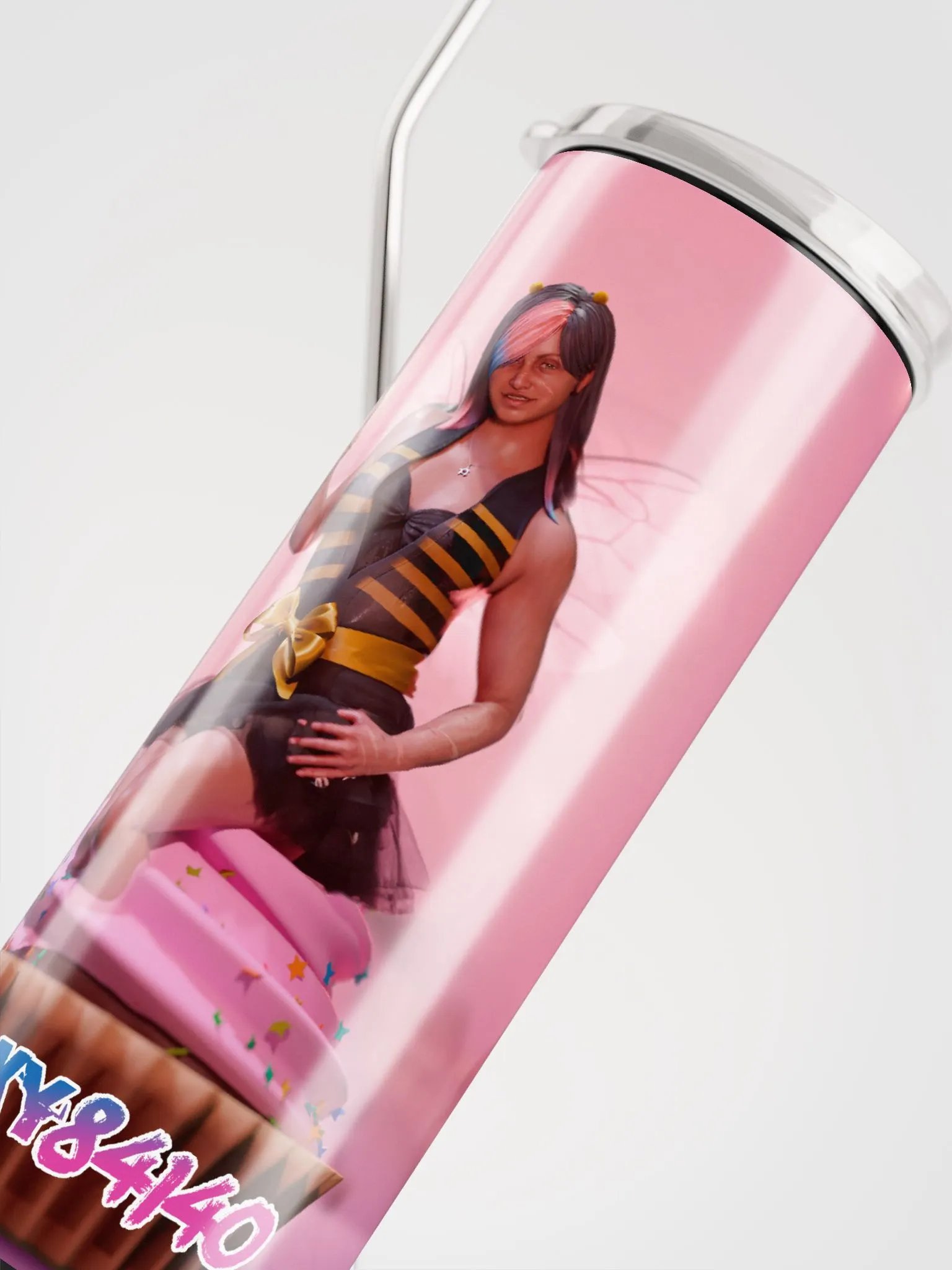 💜🧁 Baddie's One Year Twitch Anniversary Tumbler🧁💜 product image (5)
