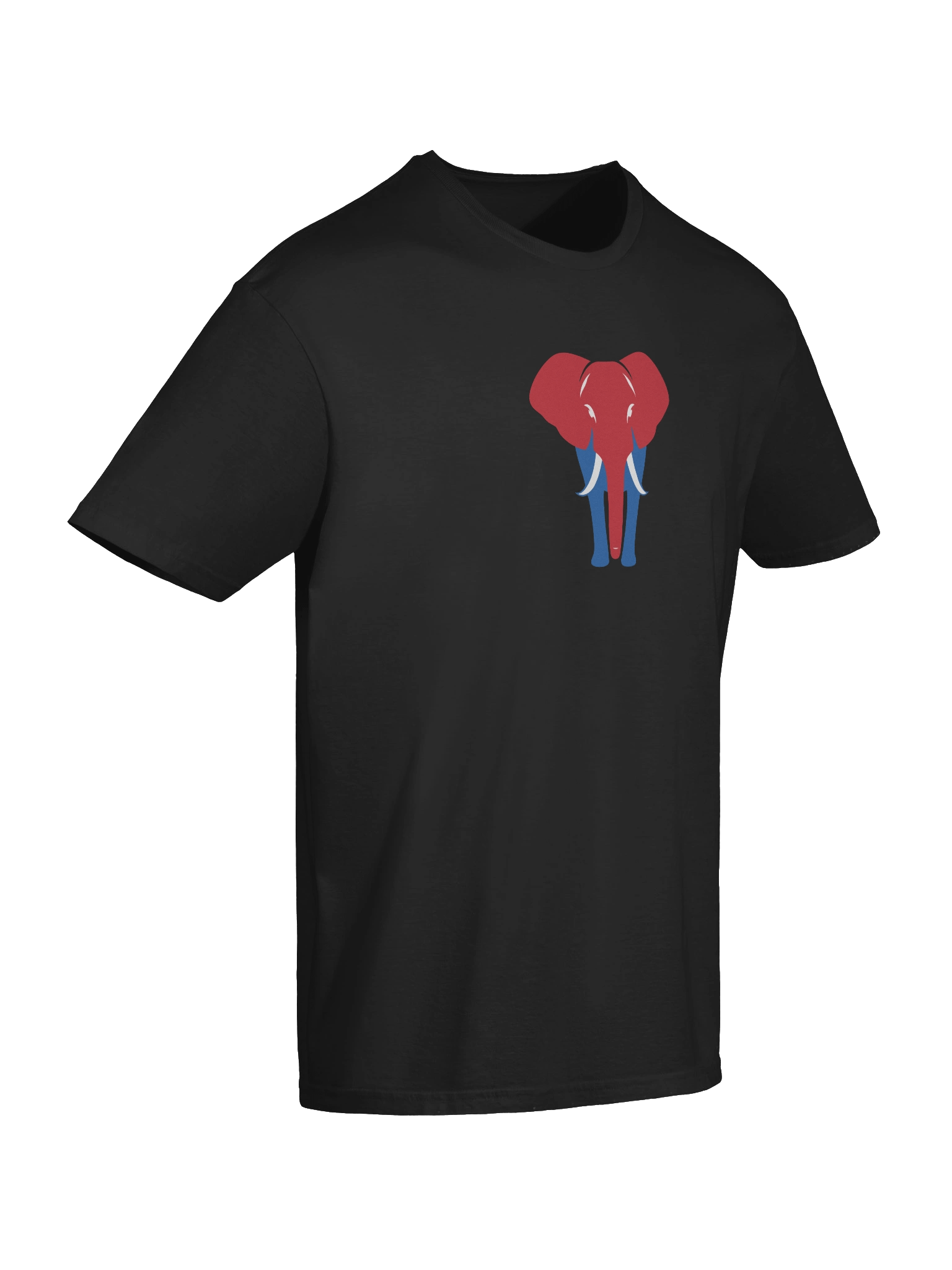Royal Red Blue Elephant Silhouette T-Shirt product image (10)