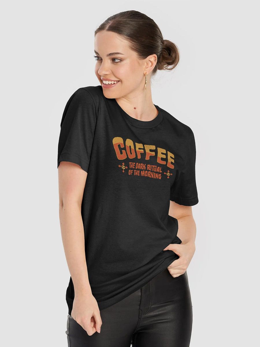 Coffee: The Dark Ritual of the Morning | Gothic Coffee T-shirt product image (5)