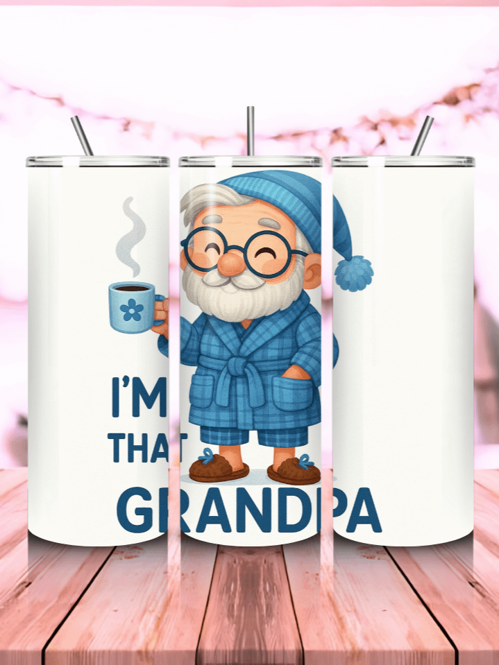 Funny Grandpa 20oz Tumbler Wrap PNG – Skinny Sublimation Design with Humorous Quote & Playful Graphics – Perfect Gift for Grandfathers – 300 DPI Instant Digital Download product image (1)