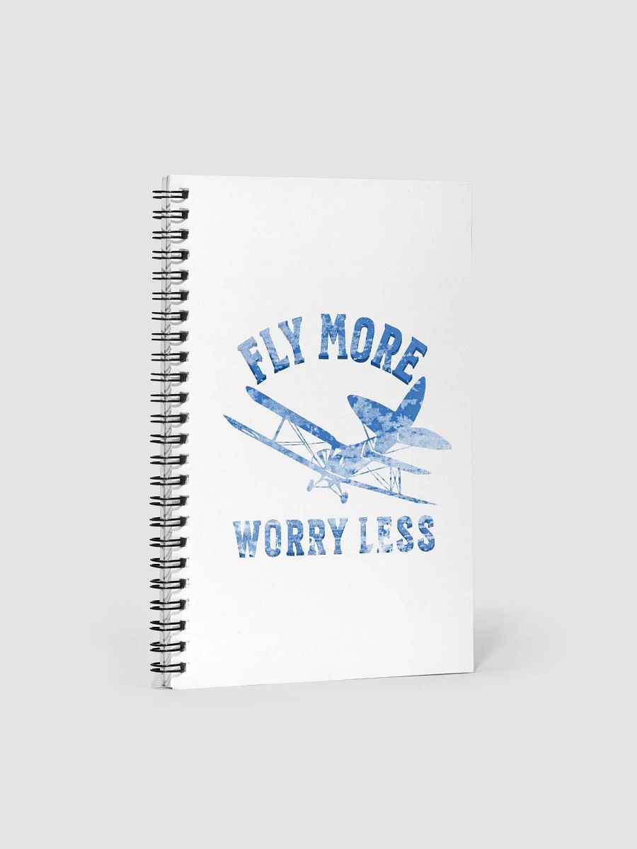 Fly More Worry Less - Biplane - Spiral Notebook product image (1)