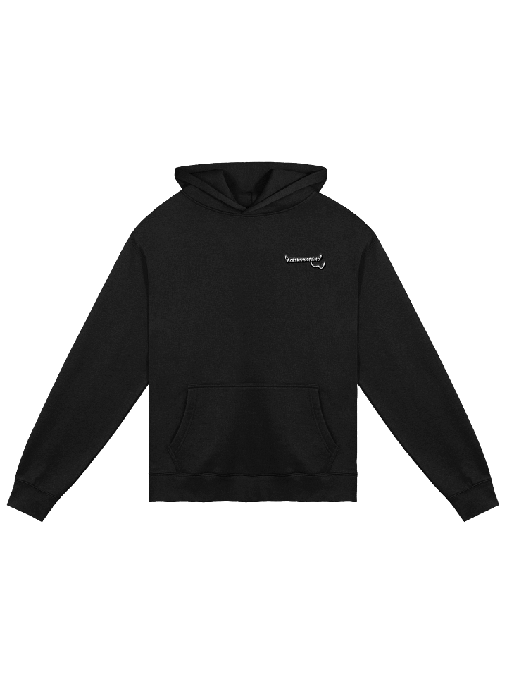 ACETAMINOFIEND handwritten outlined embroidered heavyweight hoodie product image (1)