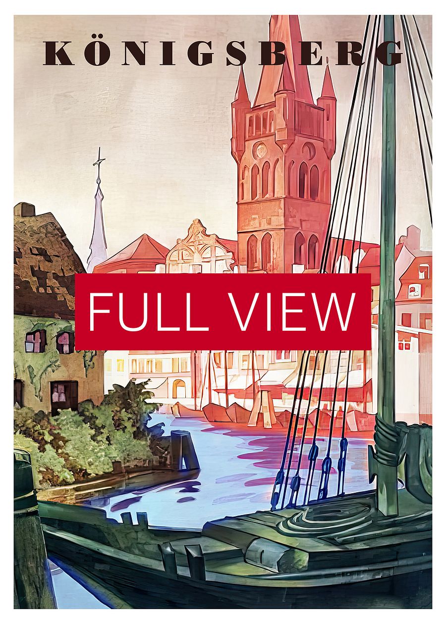 Konigsberg/Königsberg, Prussia, Germany, 1937 — retro vintage travel poster product image (3)
