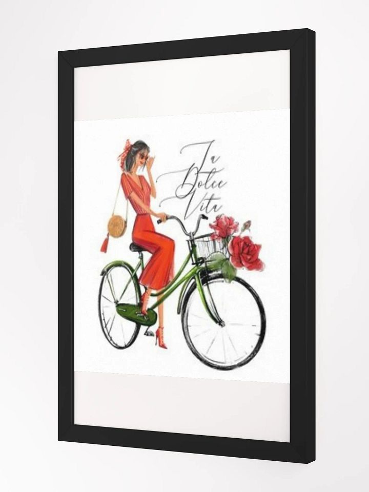 Wall Art Pretty Girl on Bike Framed High-Quality Matte Poster (in) product image (2)