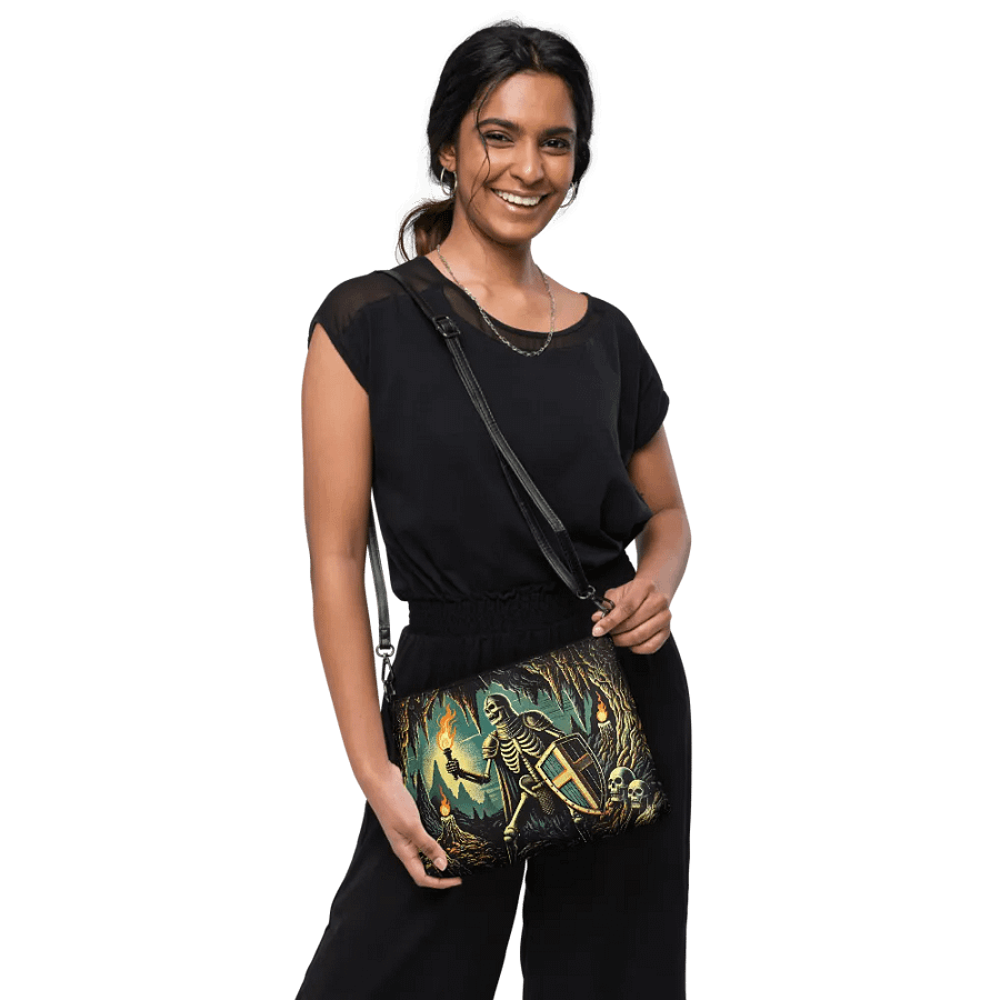 Skeleton Knight Explorer Crossbody Bag - Spooky Monster Purse product image (10)