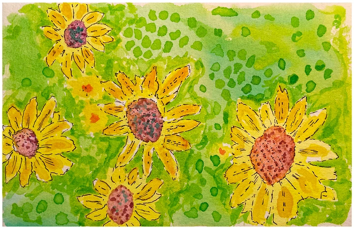 Echinacea Kismet Yellow Watercolor product image (1)