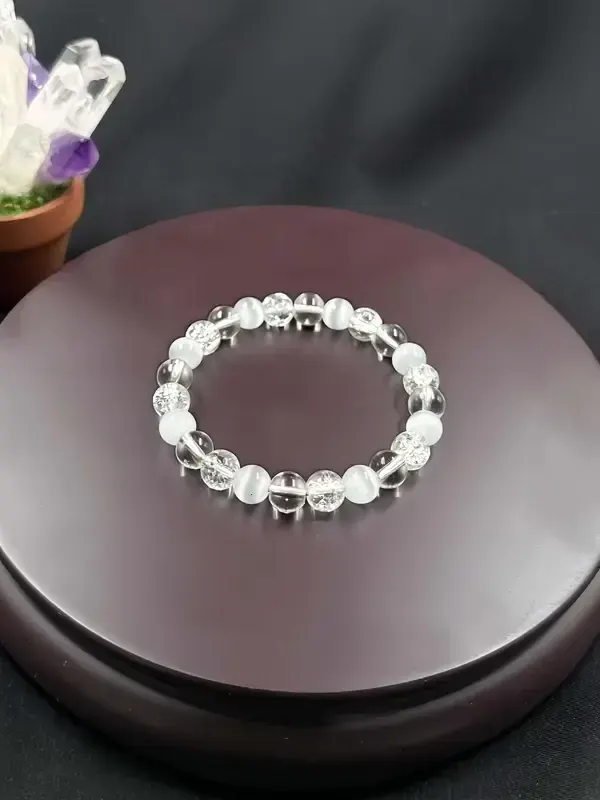Pulseira de Cristal Elástica Artesanal: product image (2)