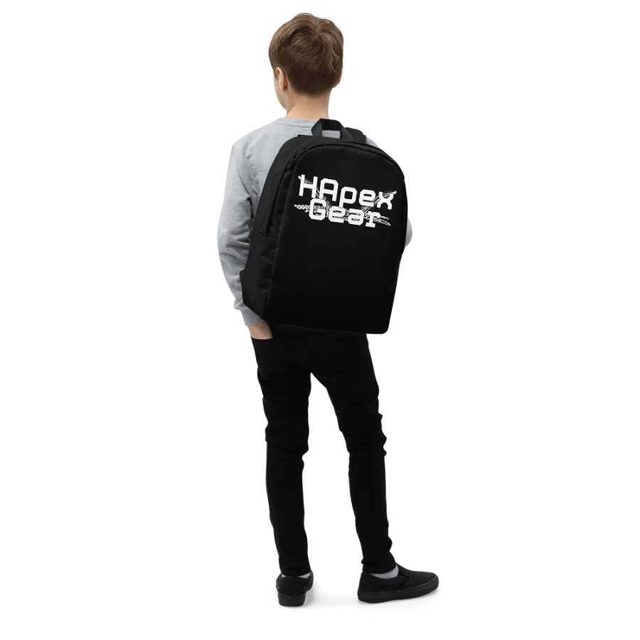 Minimalist Backpack - Black - White HApex Gear Black Logo product image (6)
