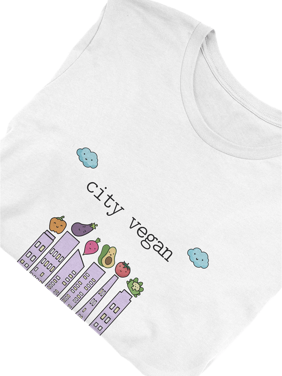 “City Vegan” Unisex White T-Shirt product image (3)