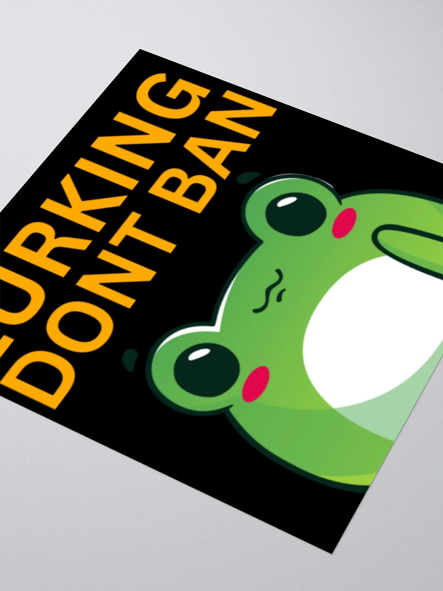 Lurking Don't Ban - Black 'Kiss Cut Sticker' product image (3)