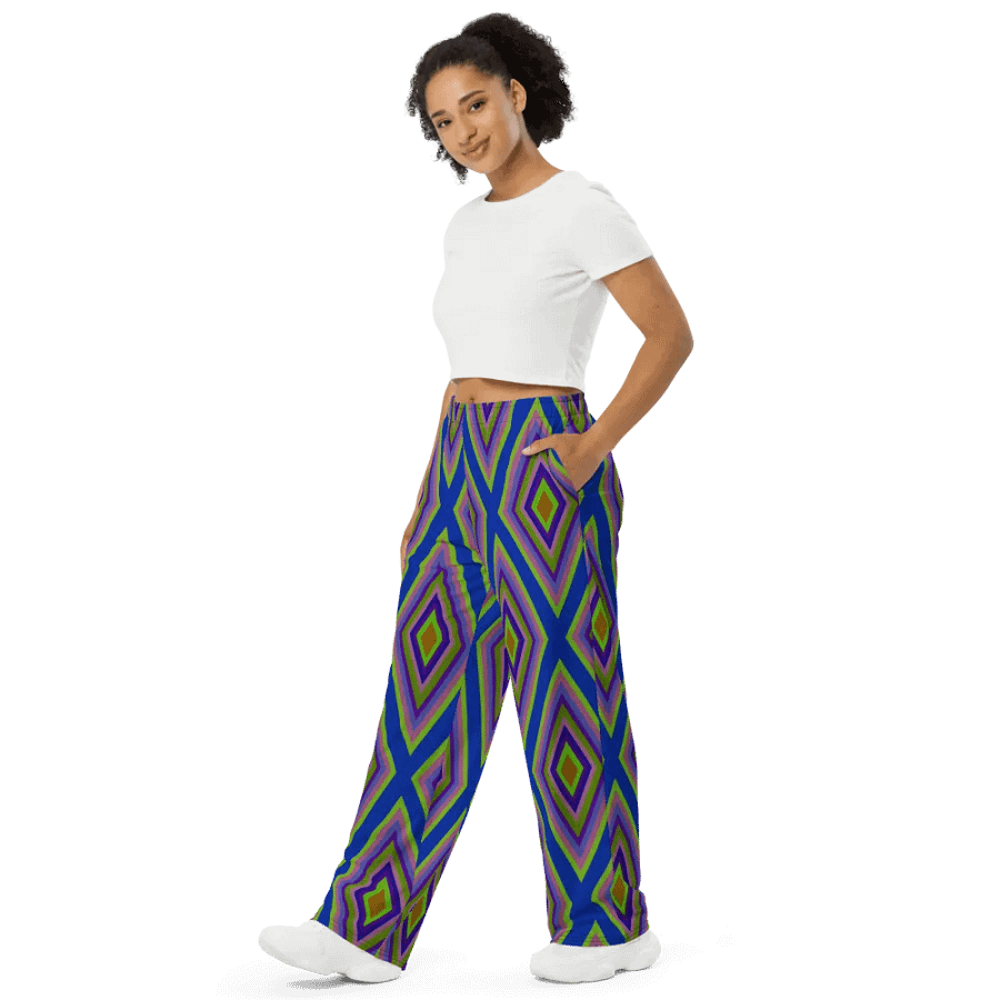 Colorful Diamonds Variation 5 Wideleg Pants product image (4)