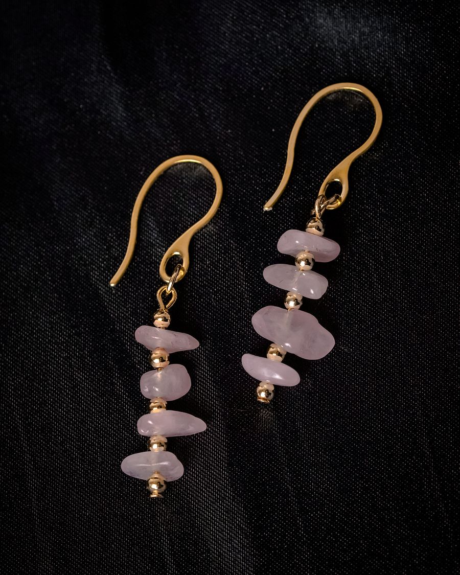 Rose Quartz Earrings product image (1)