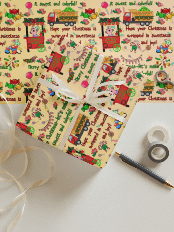 Dippy Deer’s Sweet Christmas Candyland Gift Wrap product image (2)
