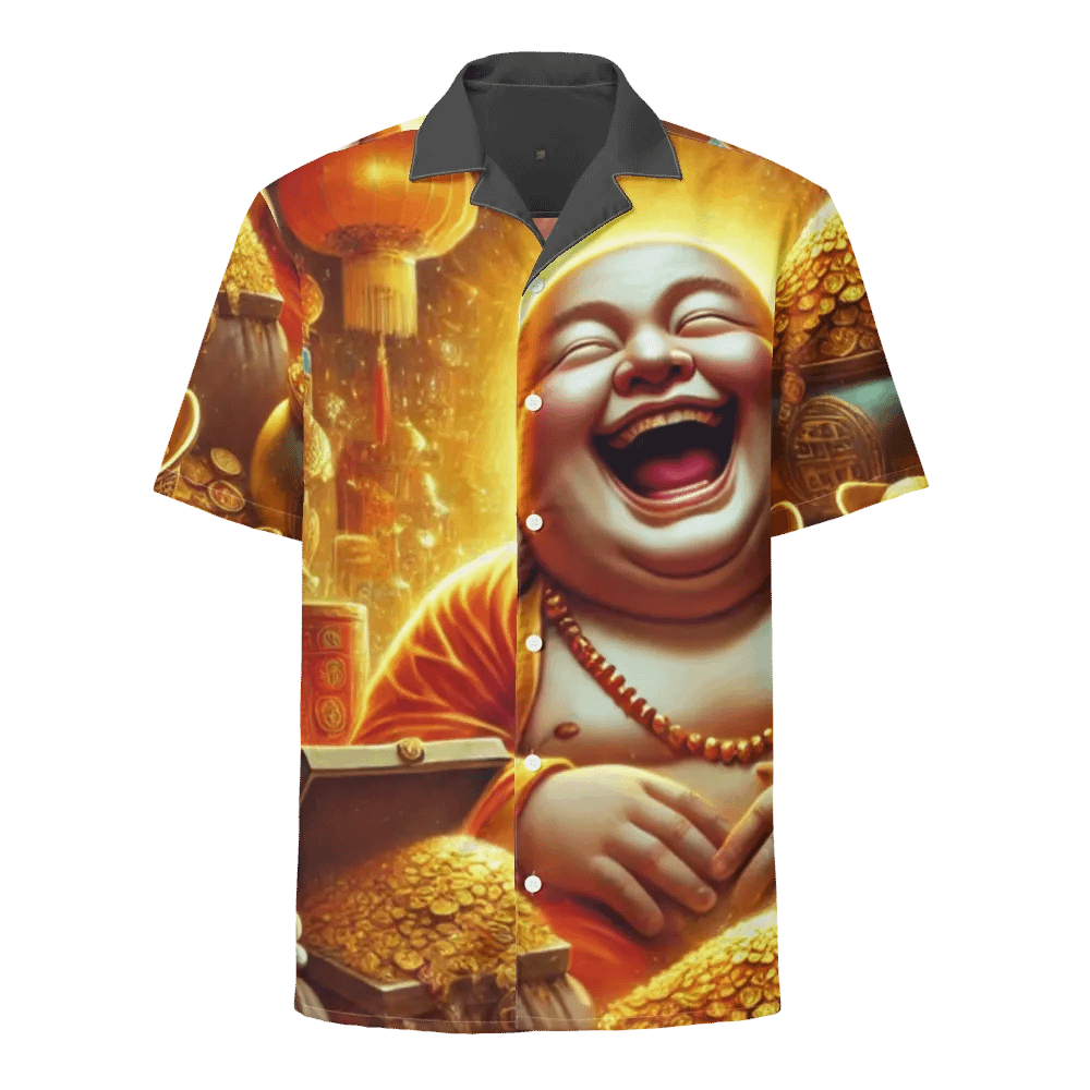 Laughing Buddha Wealth & Fortune Hawaiian Shirt Unisex product image (1)